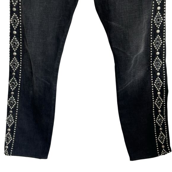 RRL Double RL Studded Selvedge Western Slim‎ Fit Jeans Mens 31X29 Biker Rock Y2k - Picture 4 of 16